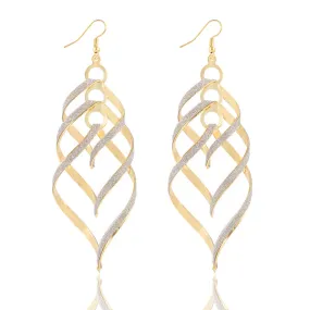 17KM New Brand Design Fashion Elegant Classic Punk Gold Color Spiral Pendant Drop Earrings Jewelry For Women Wholesale