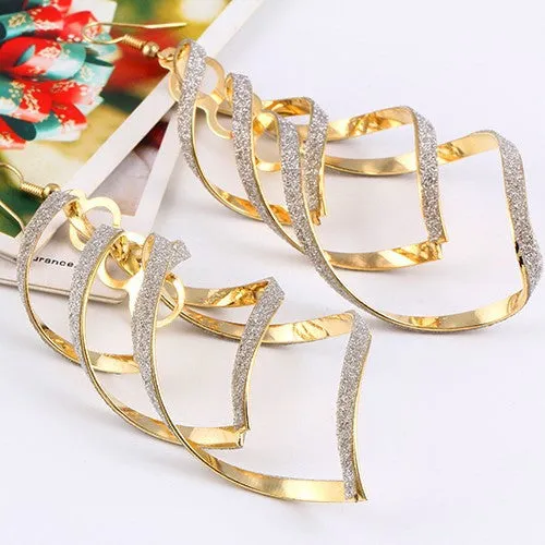 17KM New Brand Design Fashion Elegant Classic Punk Gold Color Spiral Pendant Drop Earrings Jewelry For Women Wholesale