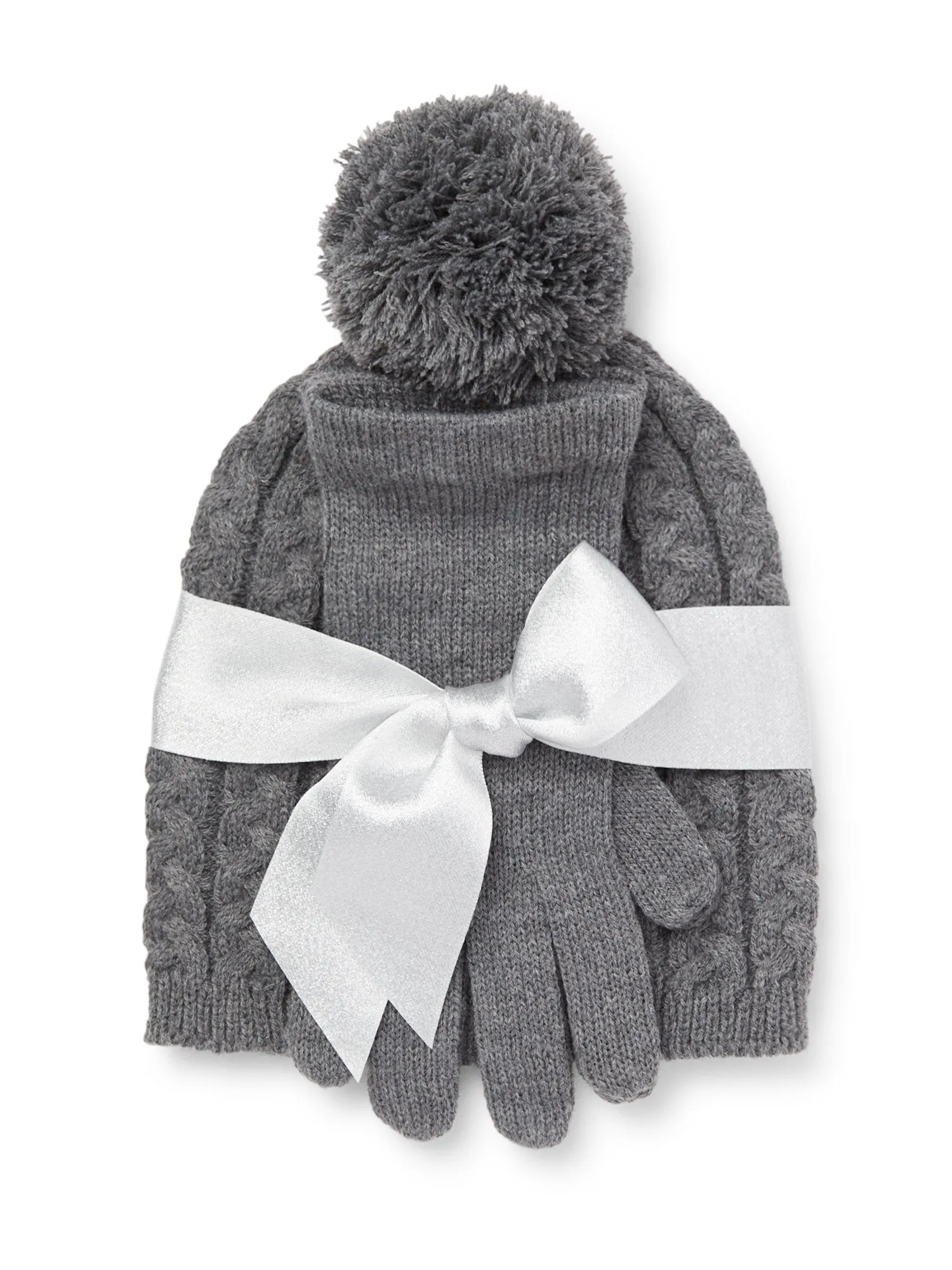 2-Piece Cable Knit Hat & Gloves Set