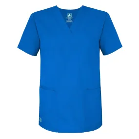 Adar Universal Unisex V-Neck 2  Pocket Scrub Top    Regal Blue  Xl