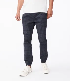 Aeropostale Plaid Stretch-Woven Joggers