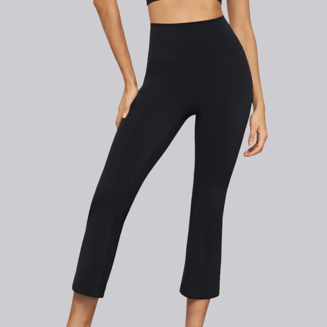 Ankle Length Flare Pants - Black