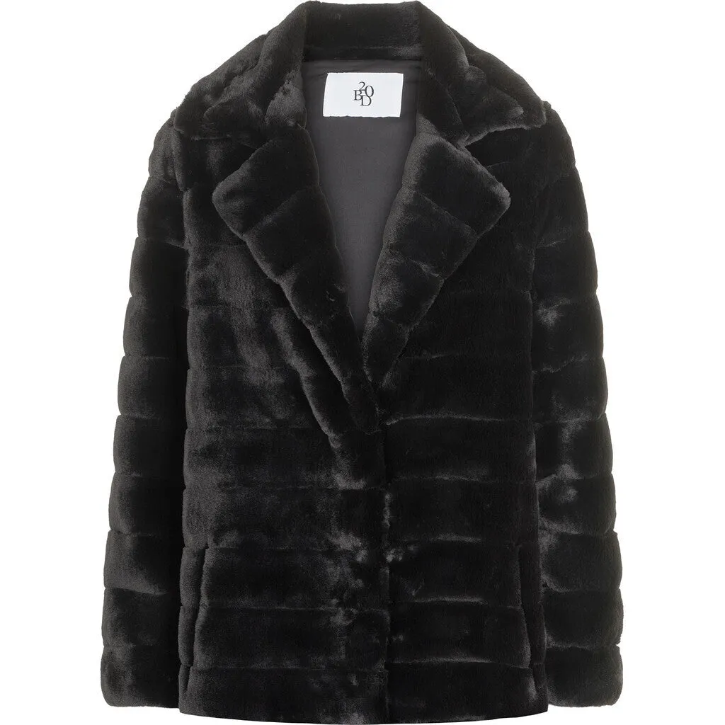 Bailey Faux Fur Coat Short - Black