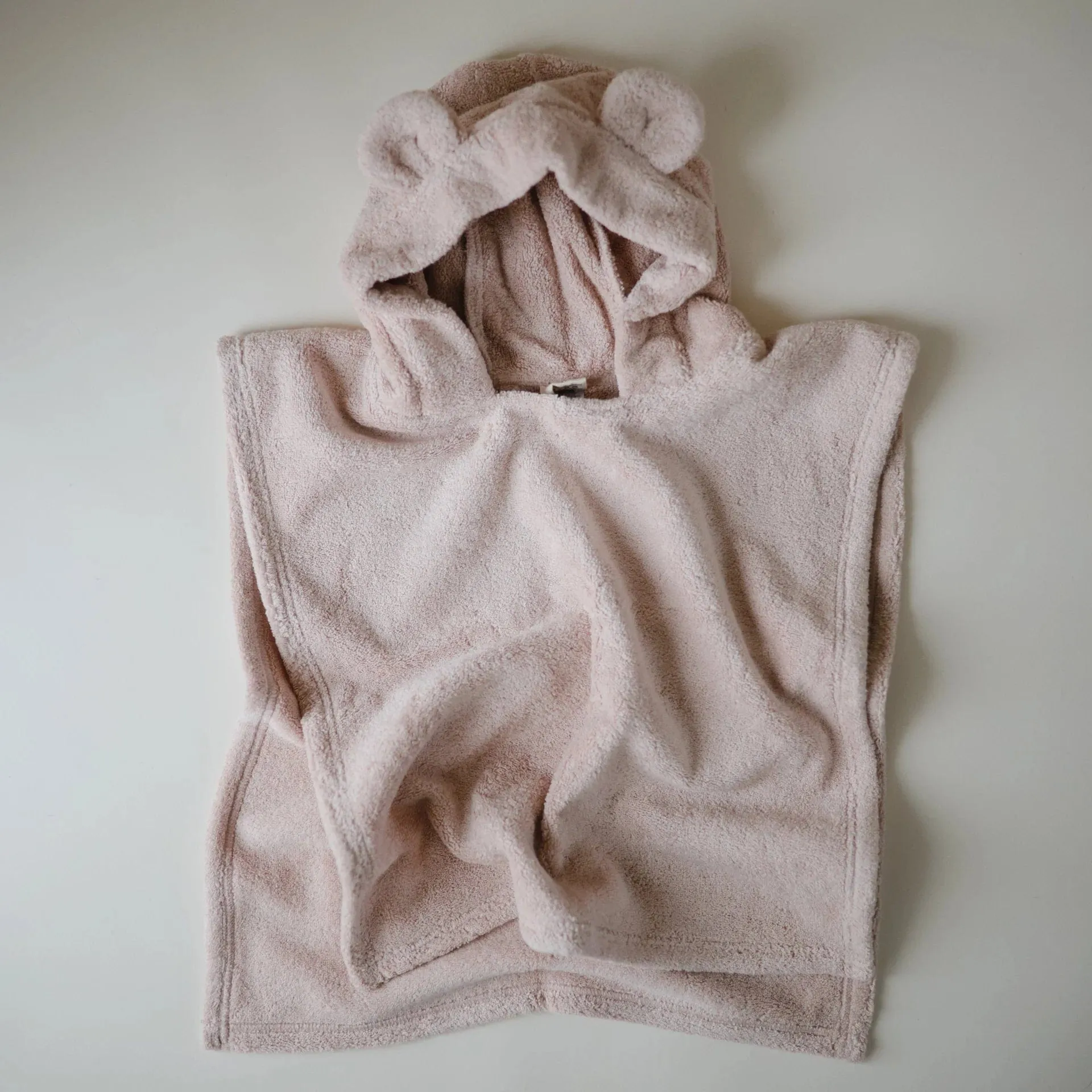 Bear Poncho Towel (Blush)