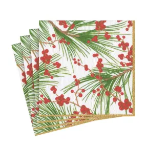 Berries and Pine Luncheon Napkin