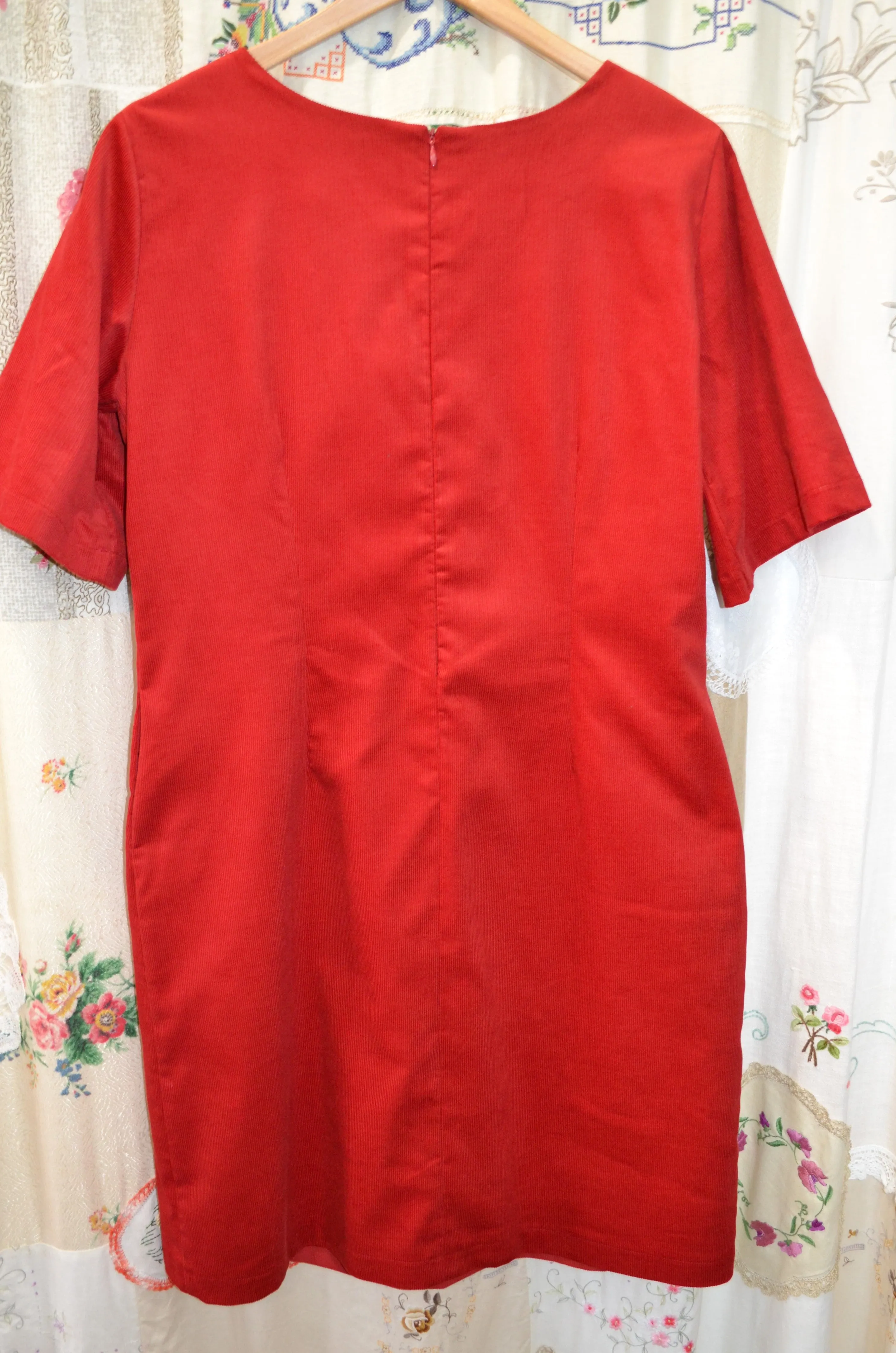 Berserk Red Corduroy tunic dress