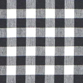 Black Gingham Fabric