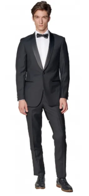 Black Tuxedo Slim Fit Dress Pants