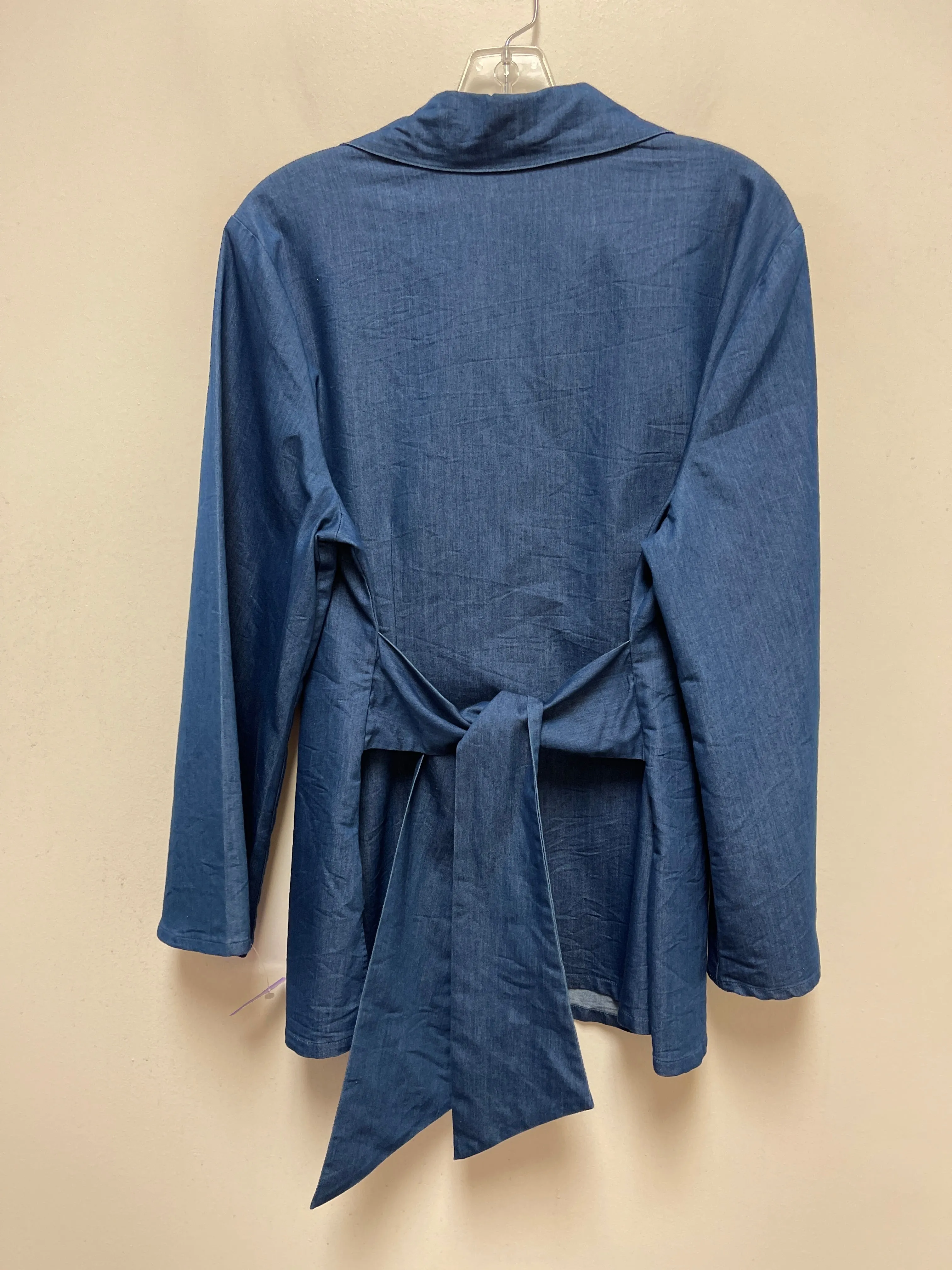 Blue Denim Tunic Long Sleeve Clothes Mentor, Size Xl