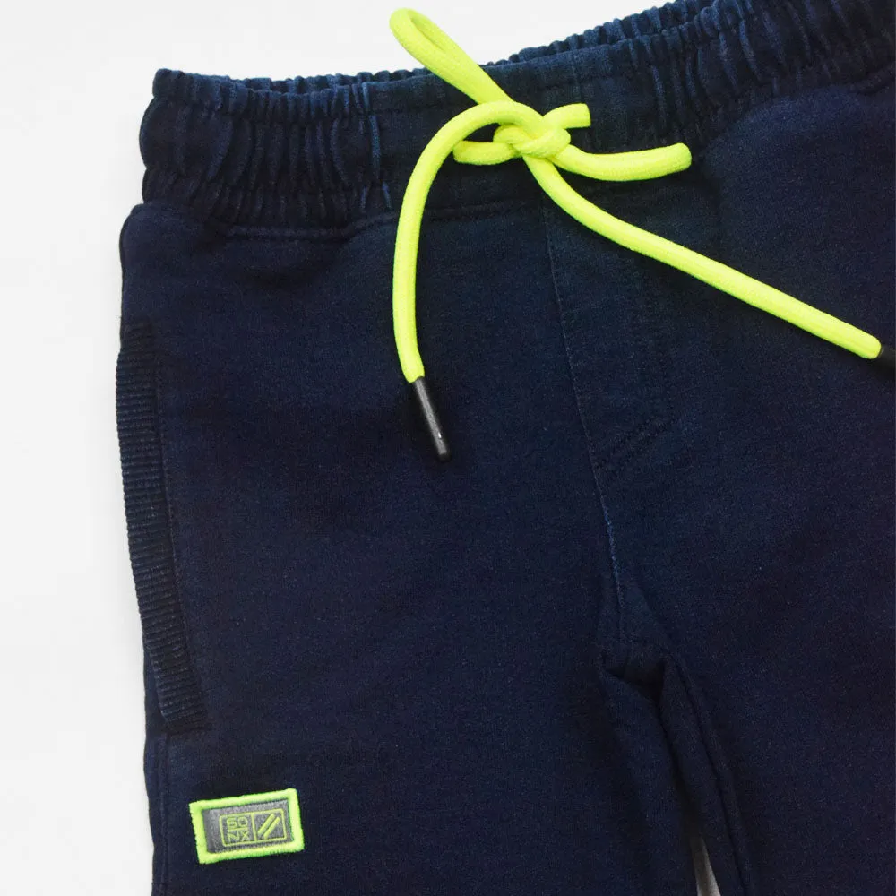 Blue Elasticated Waist Joggers