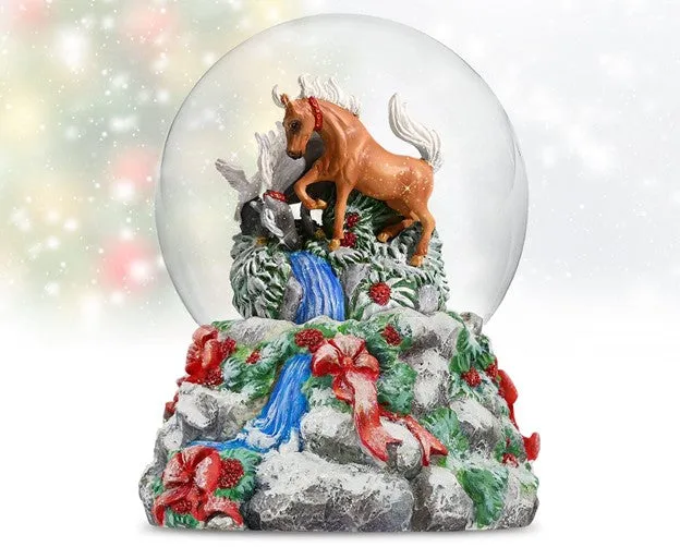 Breyer 2024 Holiday Winter Woodland Musical Snow Globe