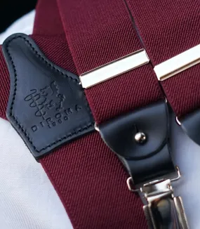 BURGUNDY Clip/Buttons Braces