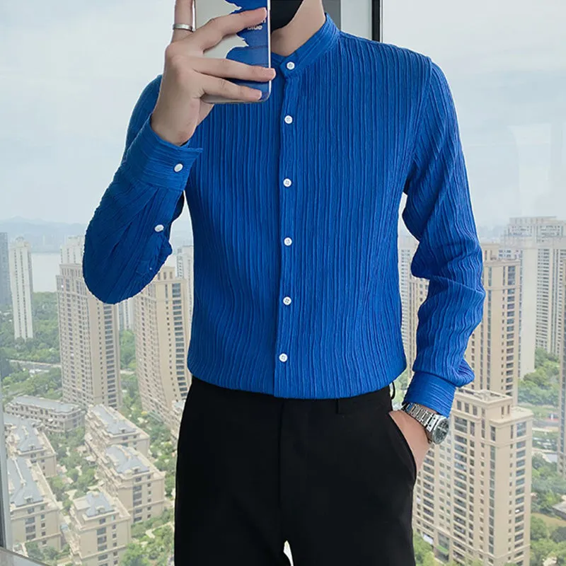 Business Retro Fashion Slim Casual Long Sleeve Shirt