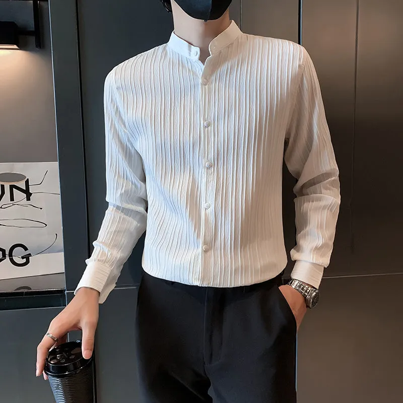 Business Retro Fashion Slim Casual Long Sleeve Shirt