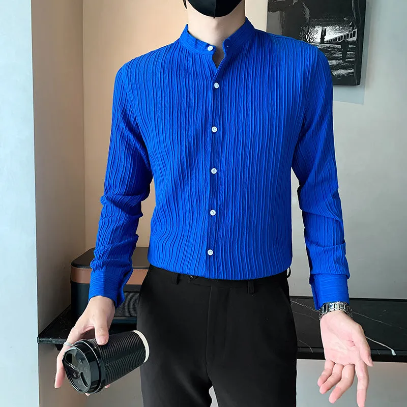 Business Retro Fashion Slim Casual Long Sleeve Shirt