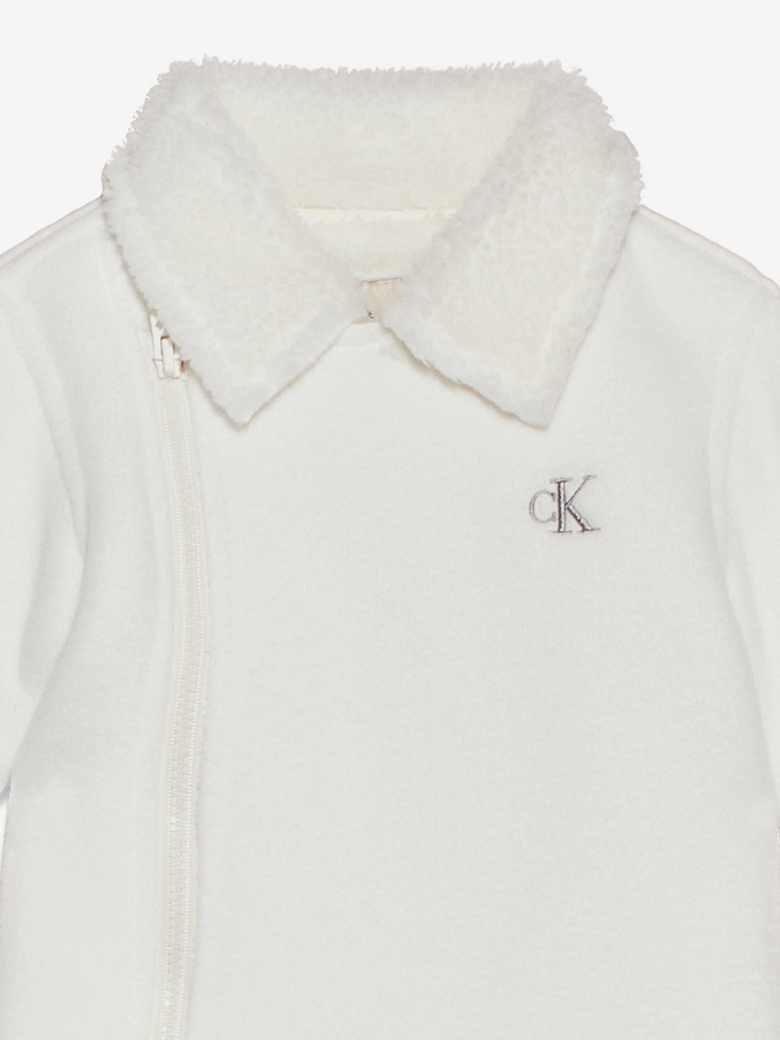 Calvin Klein Baby Sherpa Fleece Snowsuit in Ivory