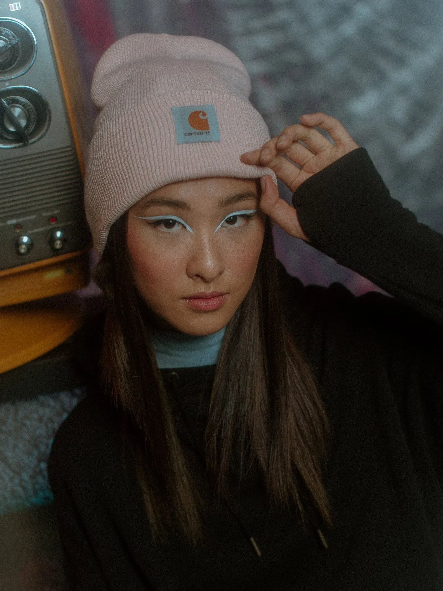 CARHARTT WATCH BEANIE - ASH ROSE - CLEARANCE