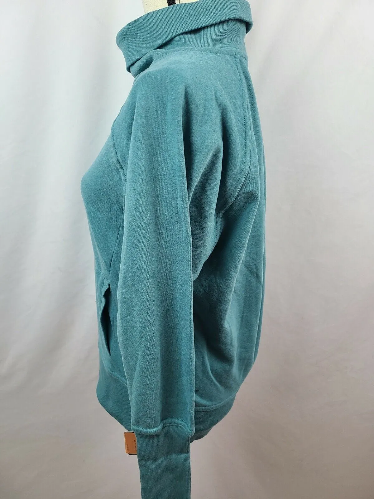 Champion C9 Women's Turquoise Long Sleeve French Terry Turtleneck Sweatshirt