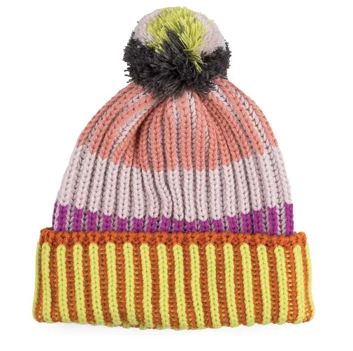 Chunky Ribbed Pom Hat