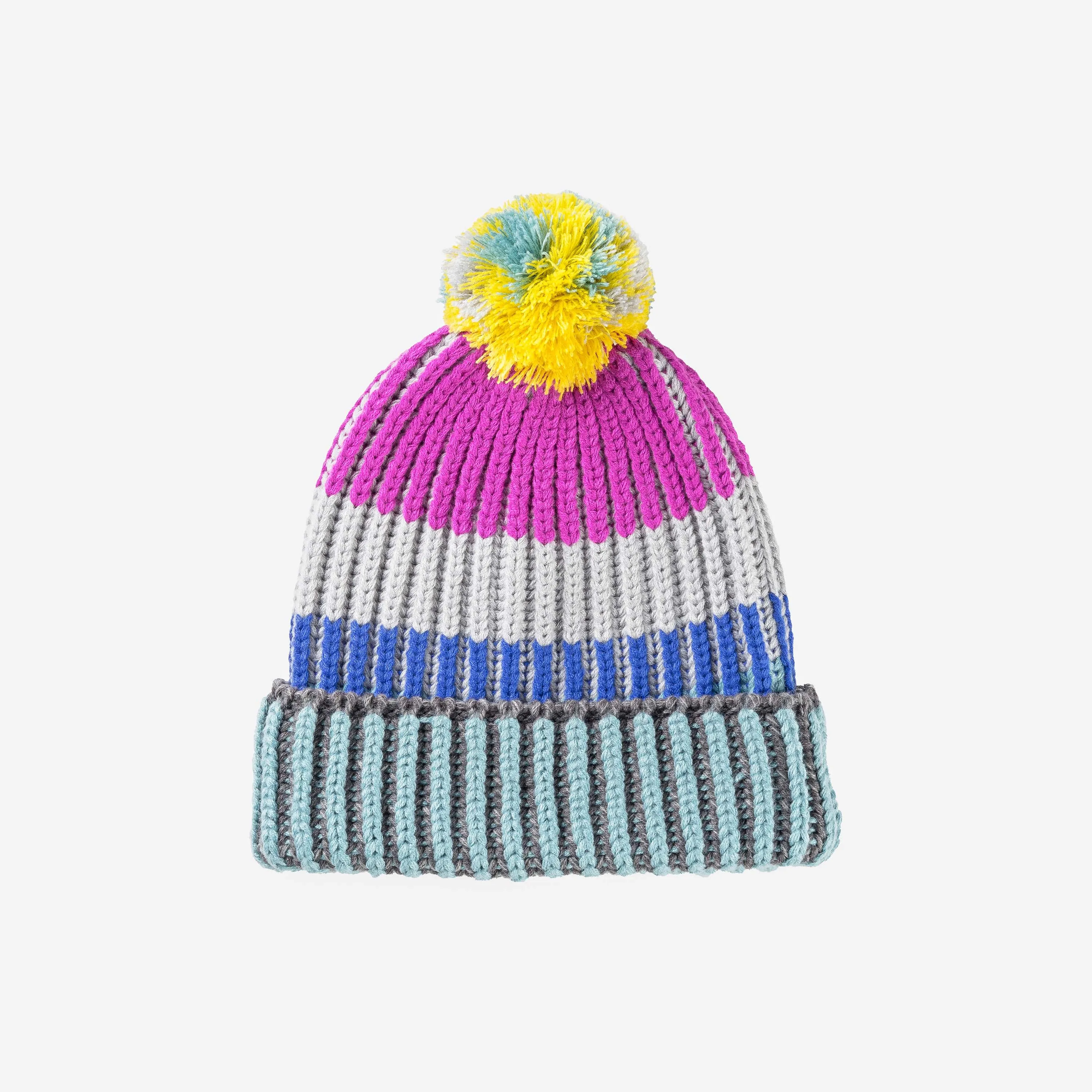 Chunky Ribbed Pom Hat