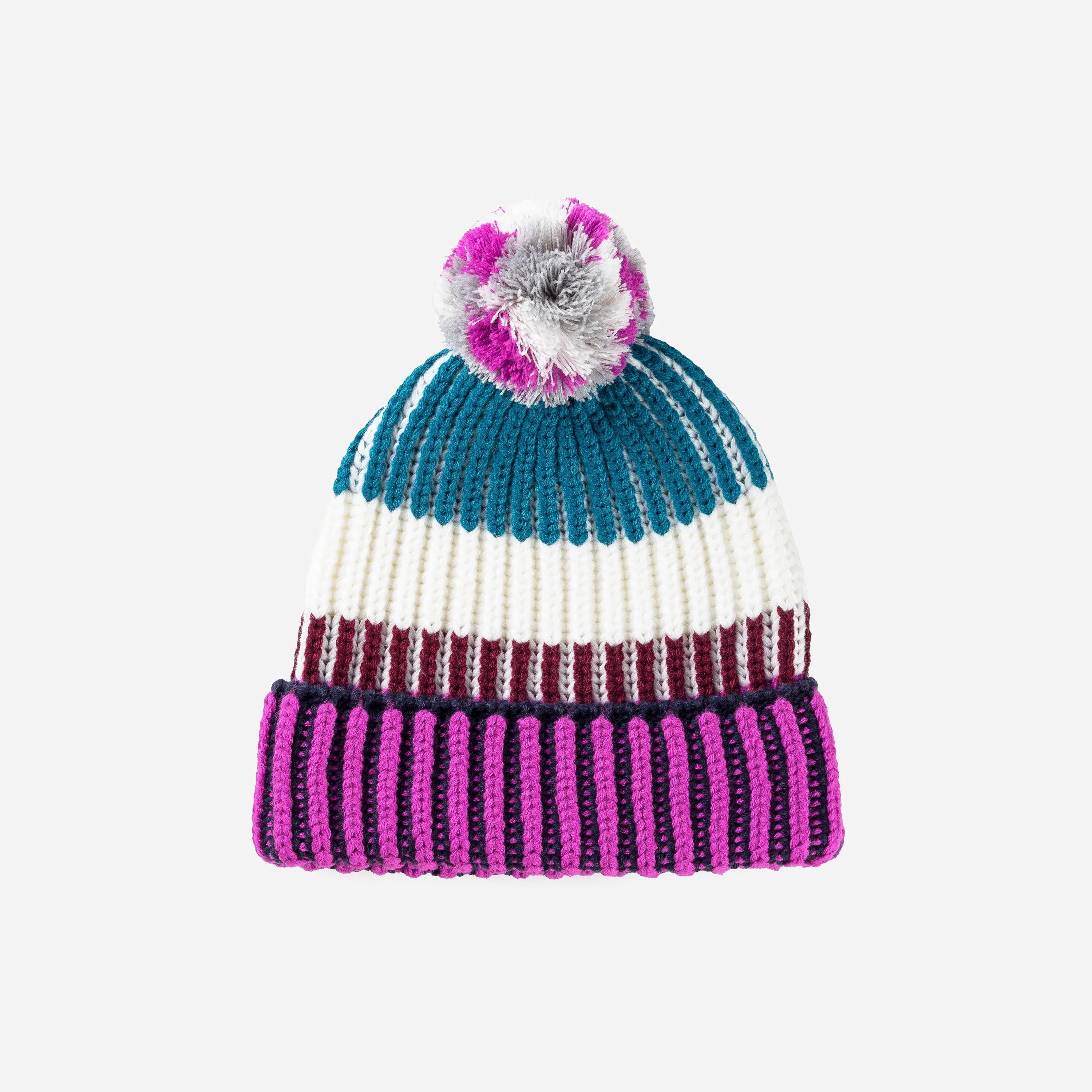 Chunky Ribbed Pom Hat