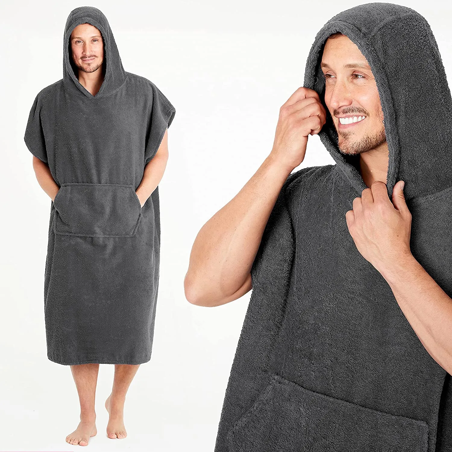 CityComfort Beach Towel for Adults Robes Women Men Cotton Towelling Poncho