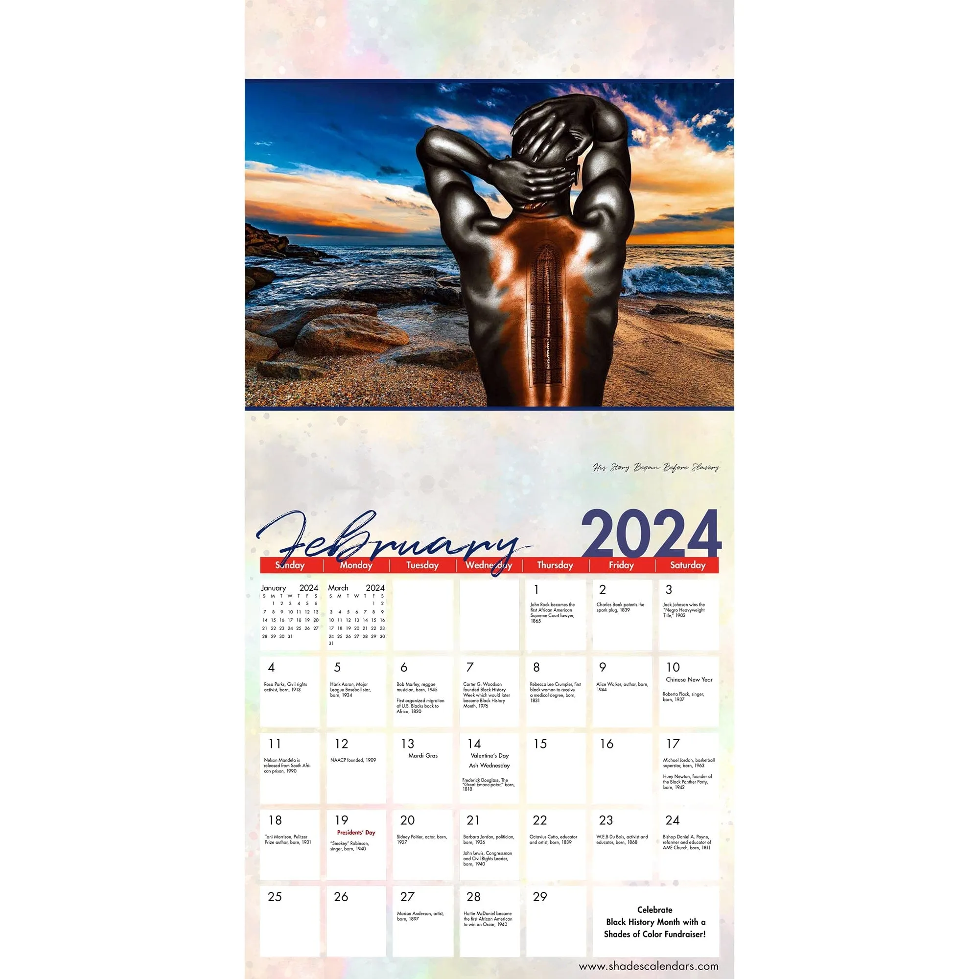 Color My Soul: The Art of Larry "Poncho" Brown 2024 Wall Calendar