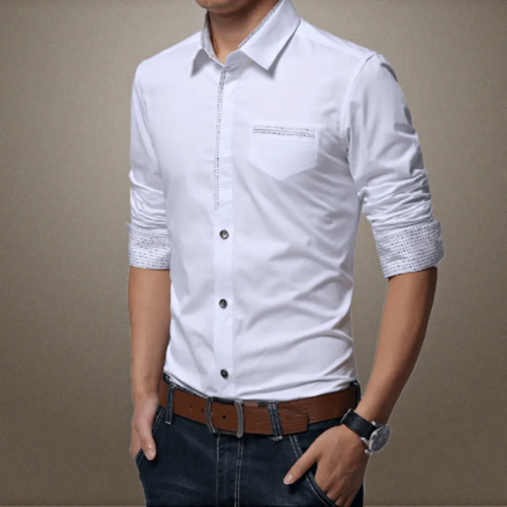 Contrast Pocket & Cuff Shirt