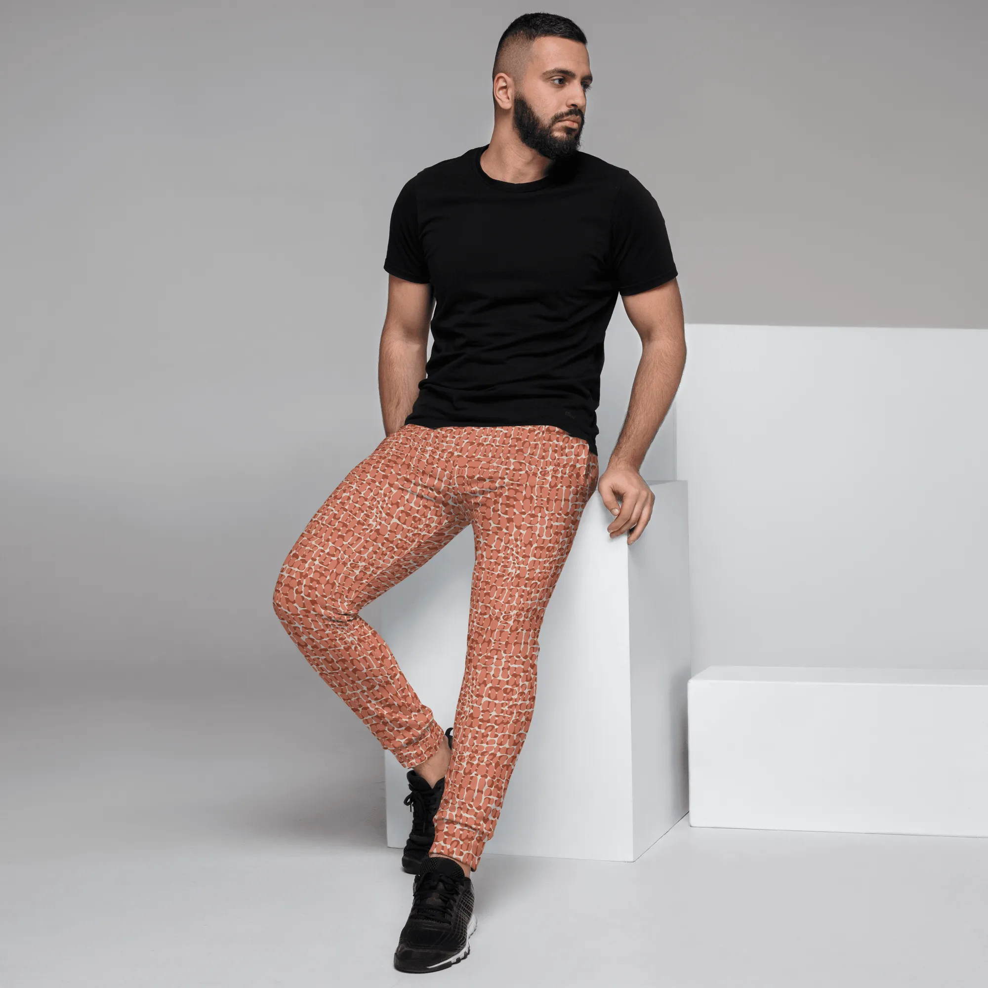 Copper Animal Print Men's Street Joggers