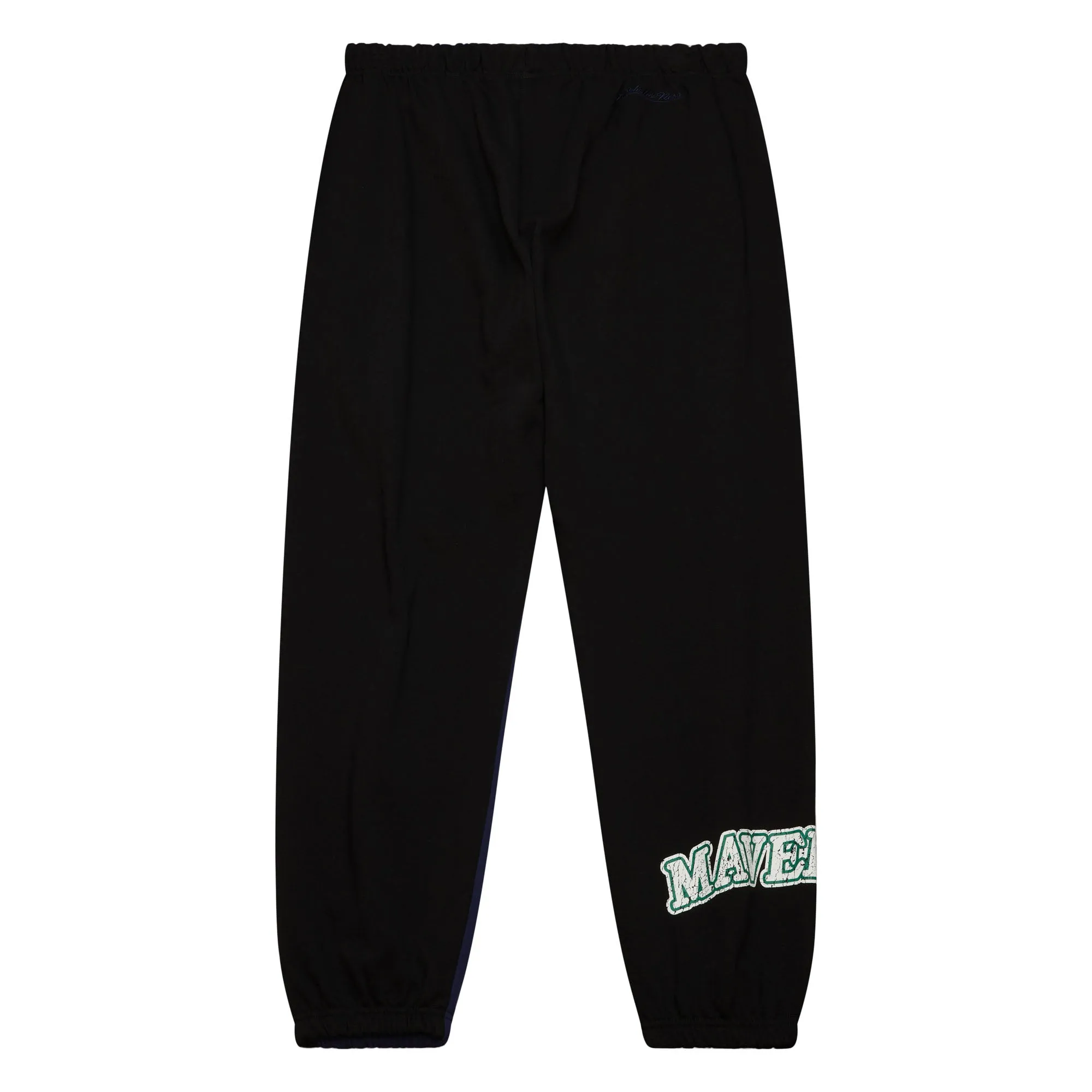 DALLAS MAVERICKS MITCHELL & NESS BLACK DALLAS MAVS FLEECE PANTS