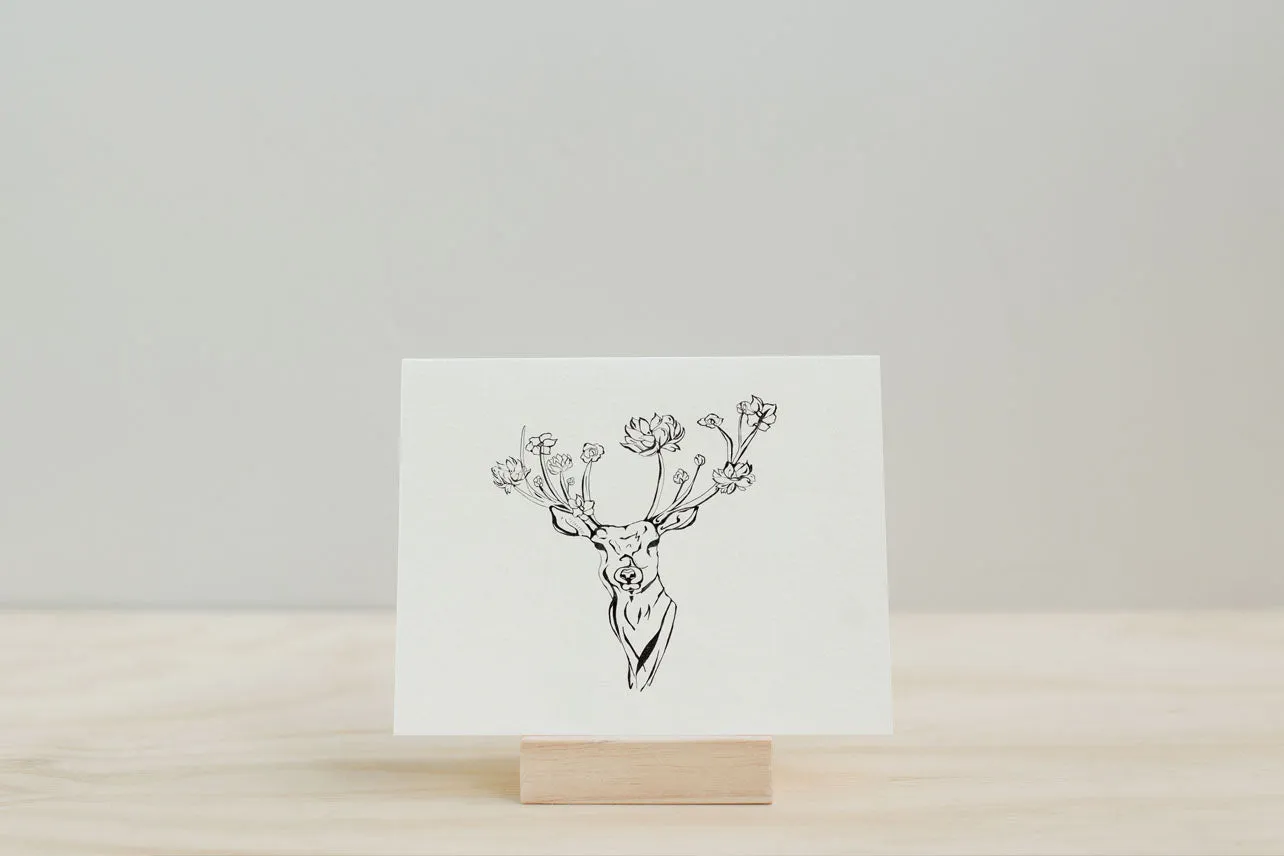 Elk Letterpress Greeting Card