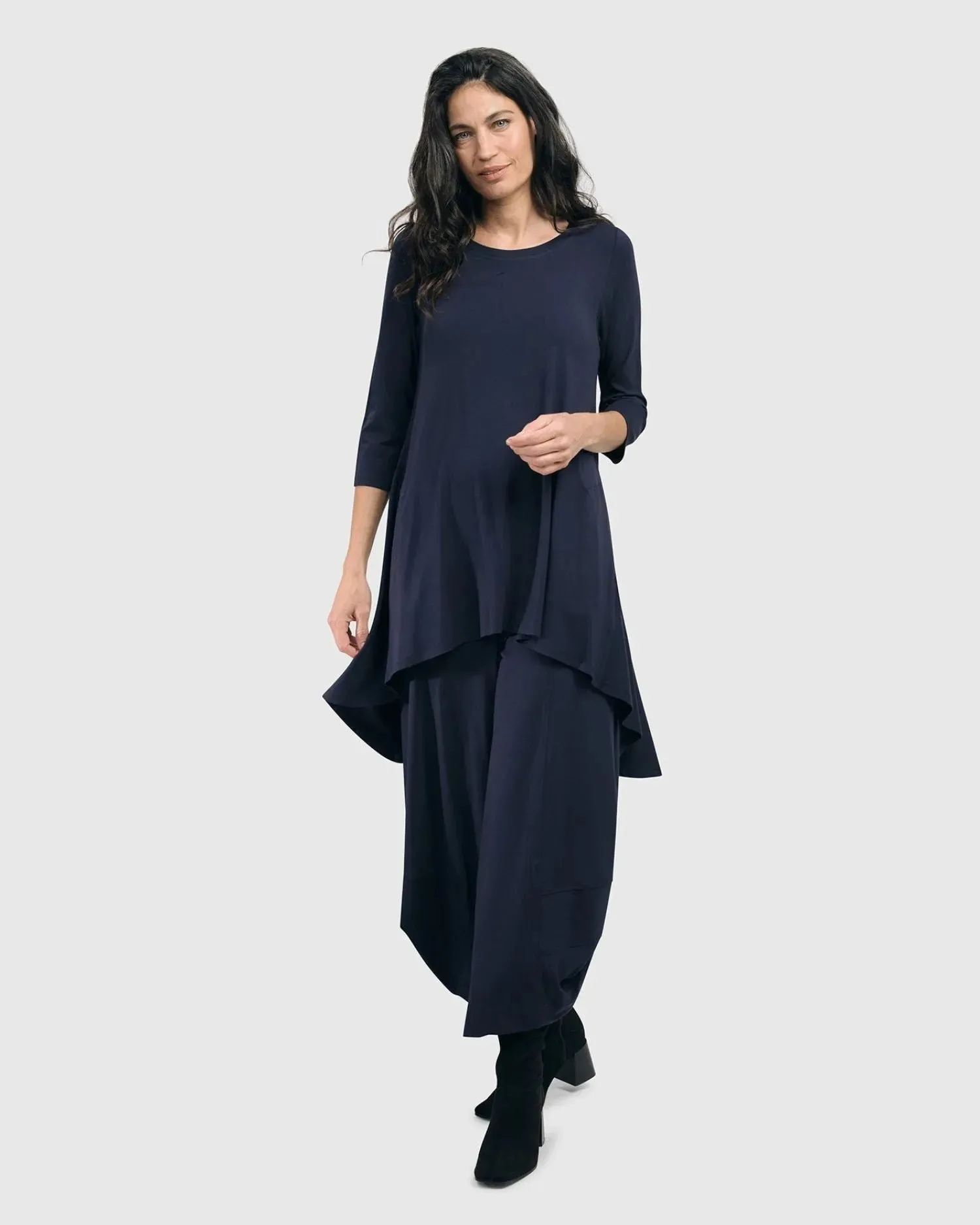 Essential Swing Tunic Top, Navy