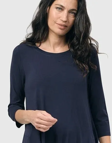 Essential Swing Tunic Top, Navy