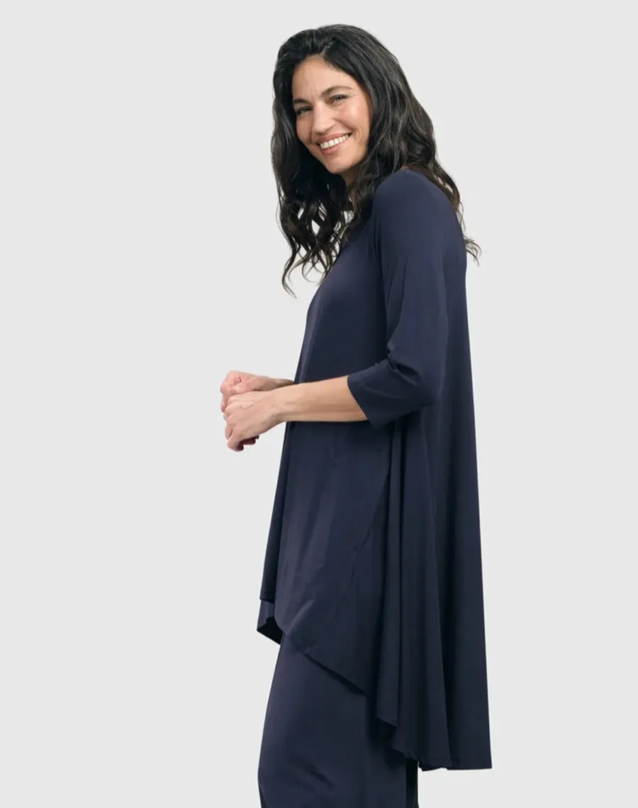 Essential Swing Tunic Top, Navy