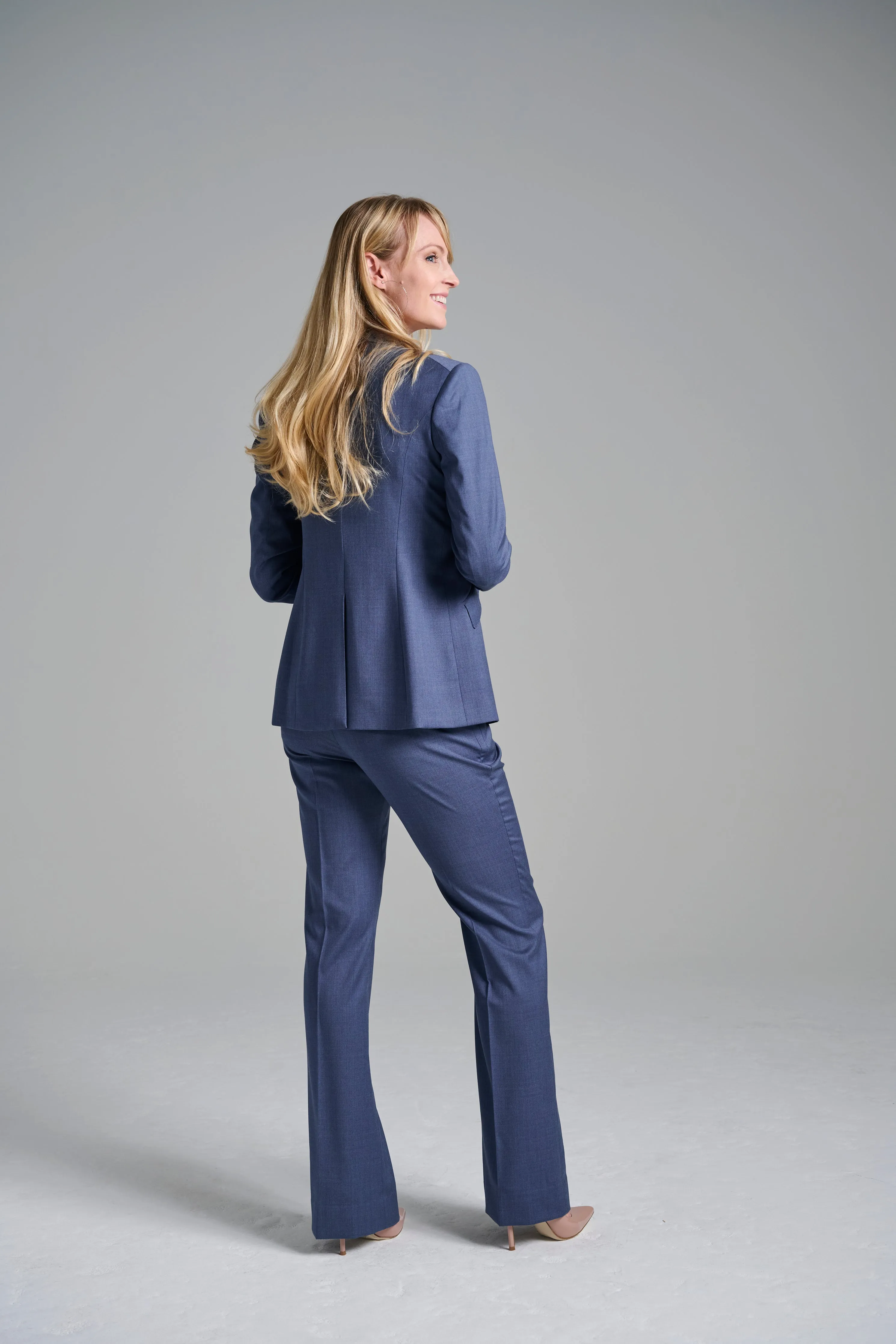 Flare Trouser - Denim Blue Mélange