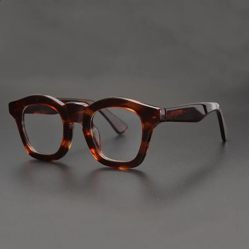 Gatenac Unisex Full Rim Acetate Handcrafted Round Frame Eyeglasses Zxyj16