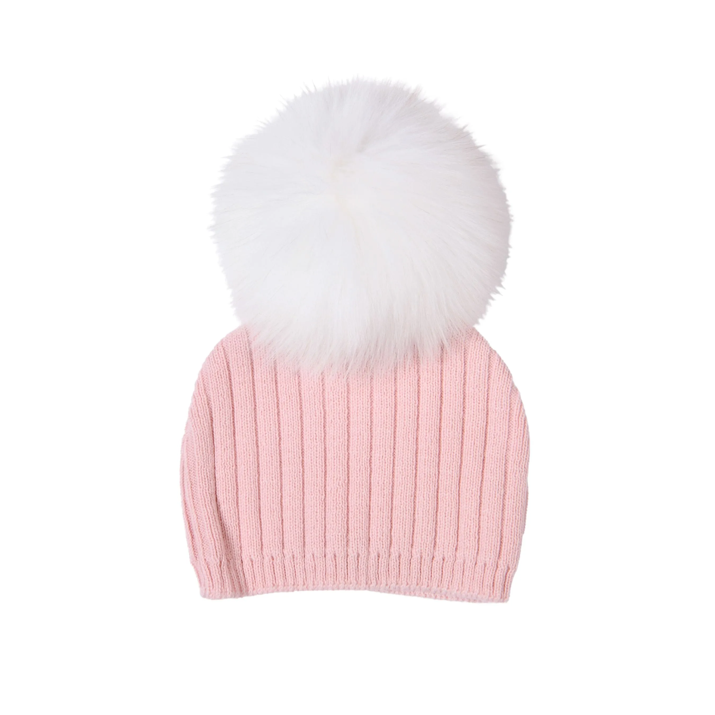 Girls Rose Water Knitted Pom-Pom Hat | Made in France