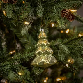 Green Glass Tree Ornament