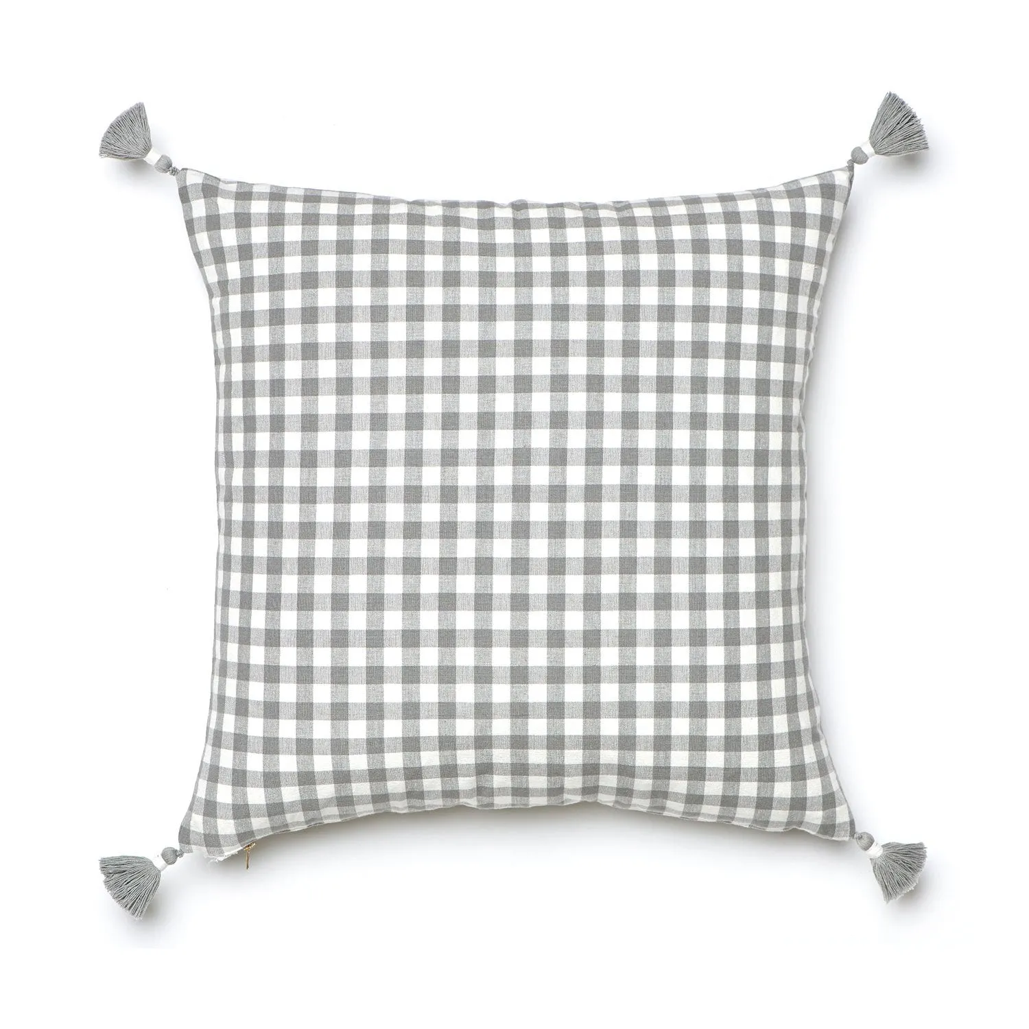 Grey Gingham Pillow