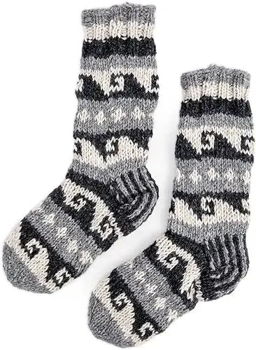 Hand-Knitted Woolen Socks