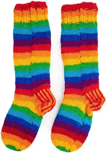 Hand-Knitted Woolen Socks