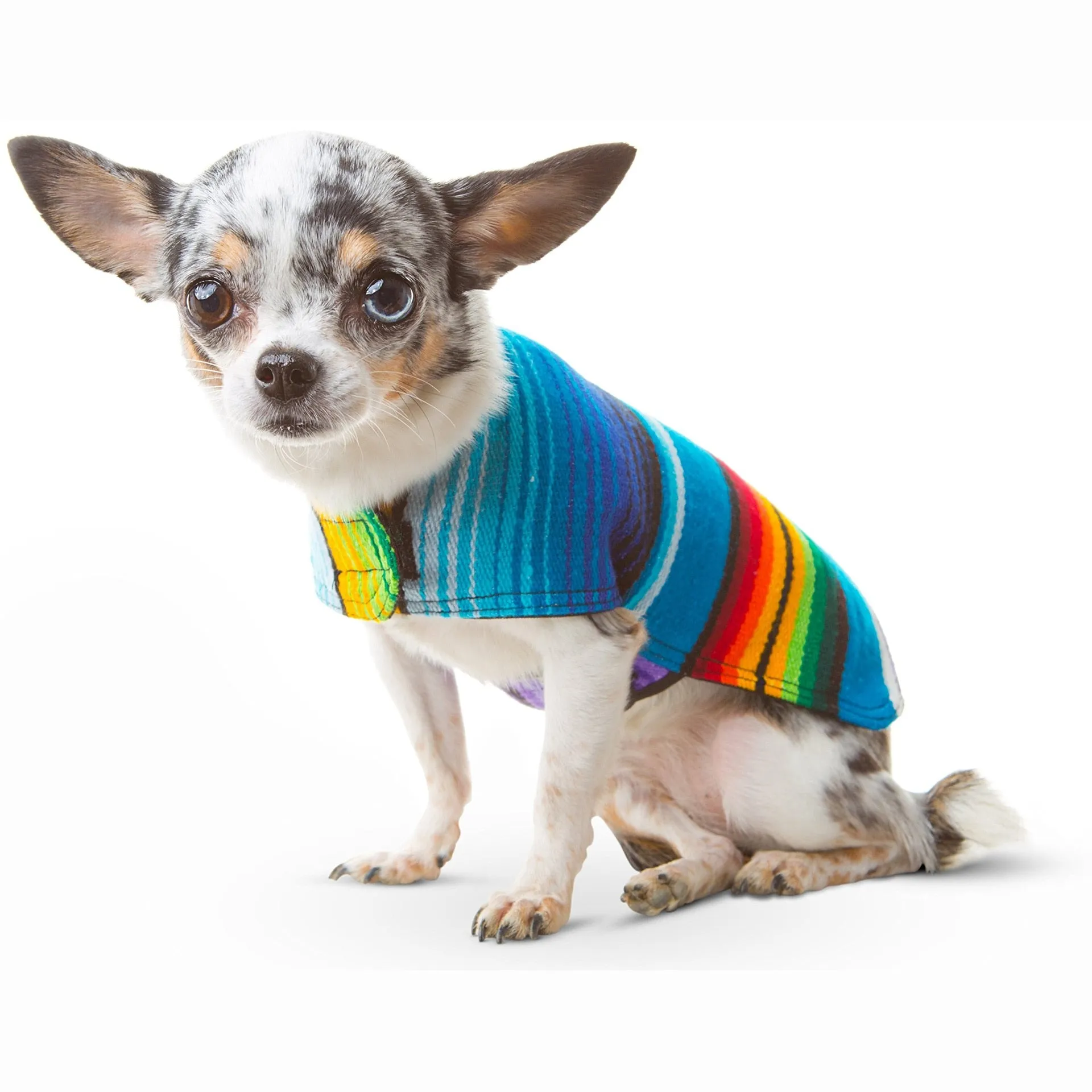 Handmade Dog Poncho: Mexican Serape Blanket & Tie Dye Dog Vest | Southwestern Dog Clothes for Halloween & Easter Costume | Pet Items