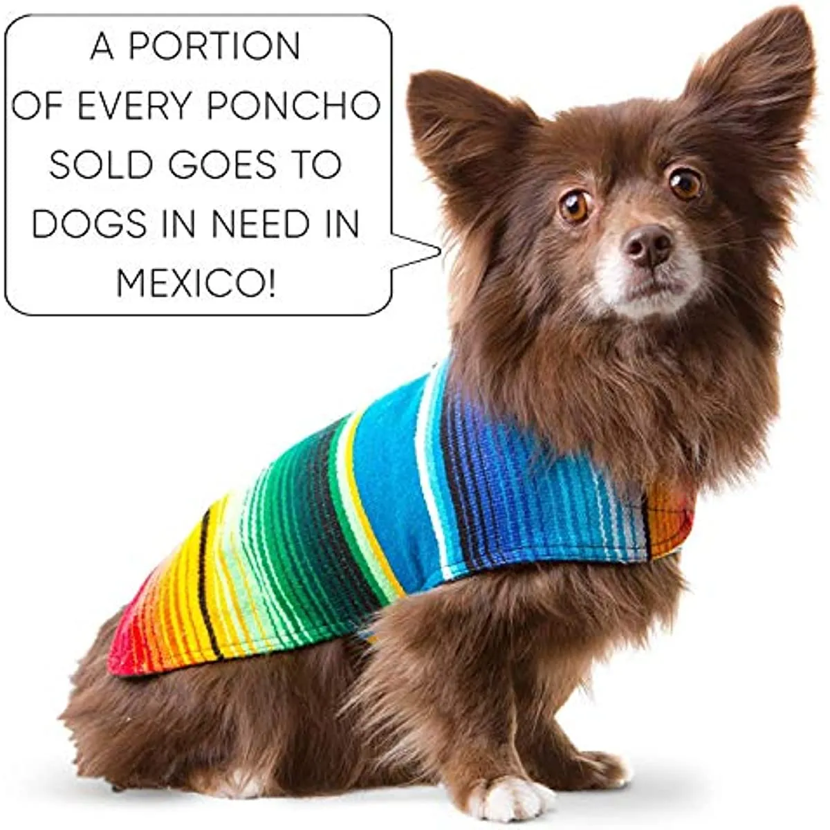 Handmade Dog Poncho: Mexican Serape Blanket & Tie Dye Dog Vest | Southwestern Dog Clothes for Halloween & Easter Costume | Pet Items