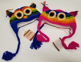 Hat: Winter Rainbow Owl