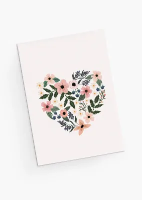 Heart Full of Flowers Greeting Card