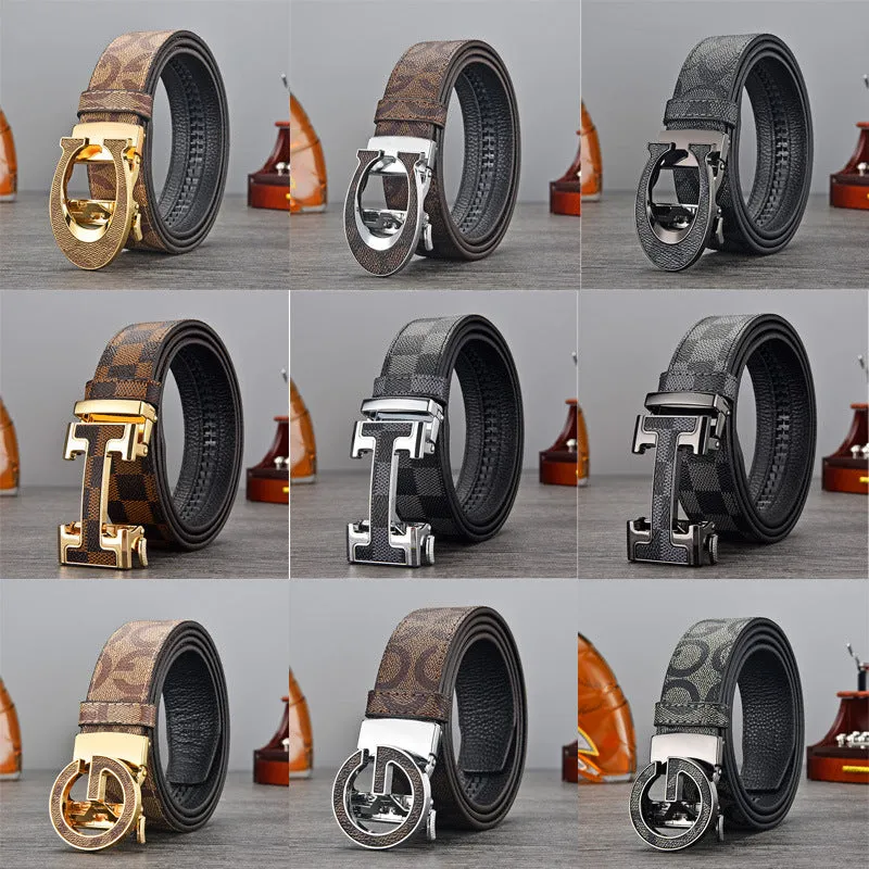 High-End Business Casual Men Automatic Buckle Belt All-Match Men's Pant Belt