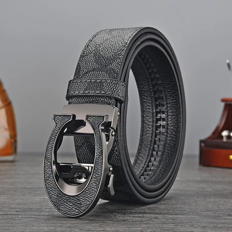 High-End Business Casual Men Automatic Buckle Belt All-Match Men's Pant Belt