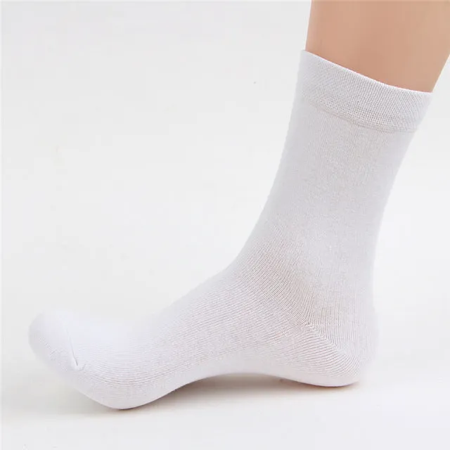 High Quality Men's Business Cotton Socks For Man Brand Autumn Winter Black Socks Male White Casual Socks 12pcs=6pairs/lot