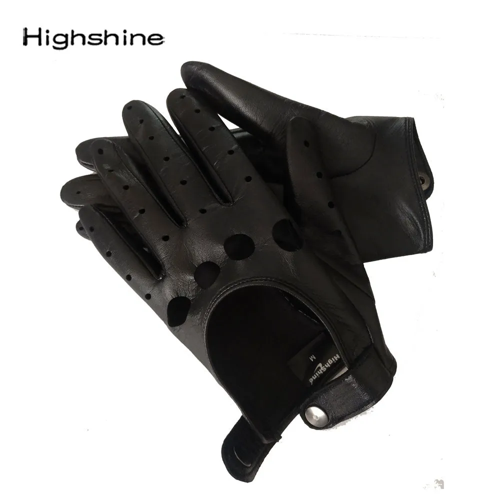 HighShine Leather Driving Gloves Unlined for Men