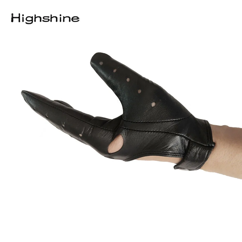 HighShine Leather Driving Gloves Unlined for Men